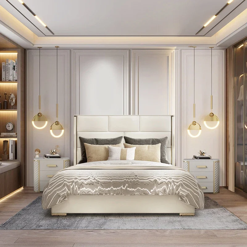 Italian Light Luxury Bed Aesthetics Designer Modern Bed Bedroom Fashion Sleeping Princess Letto Matrimoniale Home Furniture
Italian Light Luxury Bed Aesthetics Designer Modern Bed Bedroom Fashion Sleeping Princess Letto Matrimoniale Home Furniture