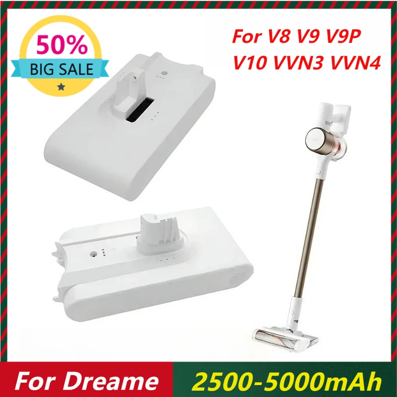 2500-5000mAh Lithium Battery for Dreame V8 V9 V10 V9P XR VVN3 VVN4 Handheld Cordless Vacuum Cleaner Parts Replacement Battery
2500-5000mAh Lithium Battery for Dreame V8 V9 V10 V9P XR VVN3 VVN4 Handheld Cordless Vacuum Cleaner Parts Replacement Battery