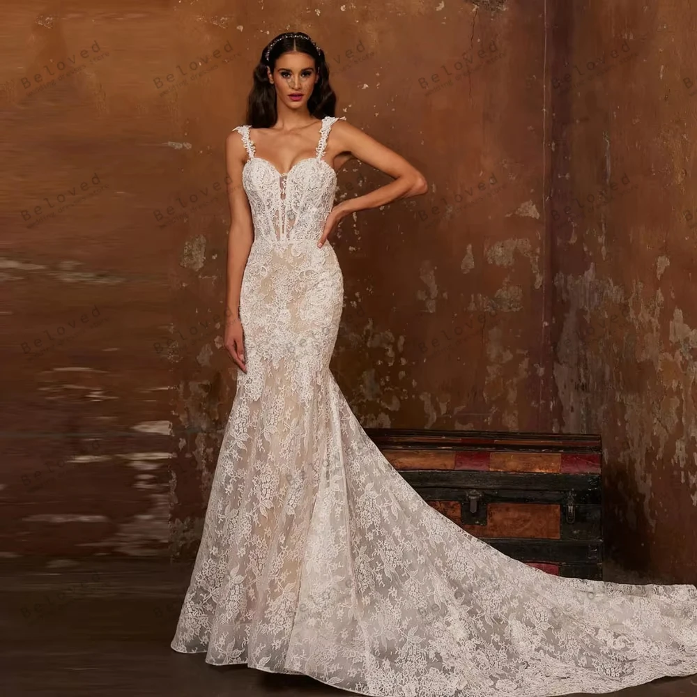 Glamorous Women's Wedding Dresses Vintage Bridal Gowns Lace Appliques Sleeveless Backless Luxury Vestidos De Novia Customized
Glamorous Women's Wedding Dresses Vintage Bridal Gowns Lace Appliques Sleeveless Backless Luxury Vestidos De Novia Customized