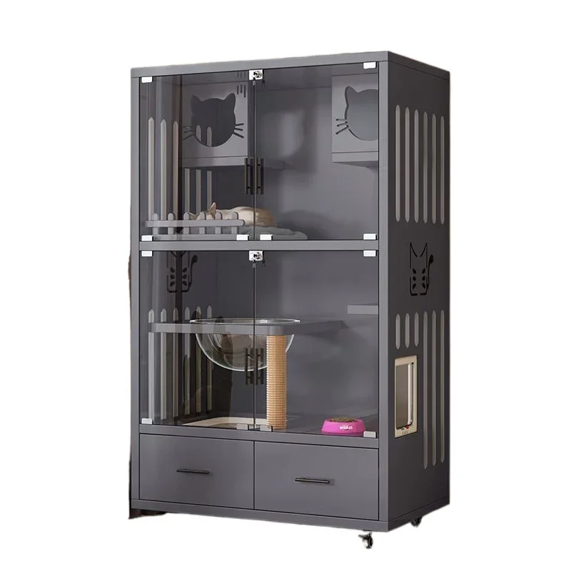 Cat villa, solid wood cat cage, house home interior, luxury multi-layer, nest large free space
Cat villa, solid wood cat cage, house home interior, luxury multi-layer, nest large free space