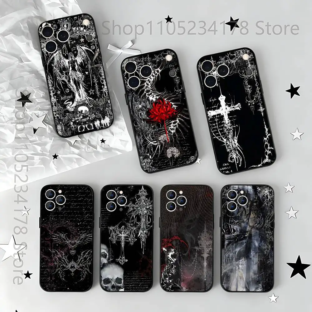 Gothic Coquette Cyber Sigilism Cross Case For iPhone 17,16,15,14,13,12,11,Pro,Max,Plus,E,Air,Mini Black Shockproof Funda Cover
Gothic Coquette Cyber Sigilism Cross Case For iPhone 17,16,15,14,13,12,11,Pro,Max,Plus,E,Air,Mini Black Shockproof Funda Cover