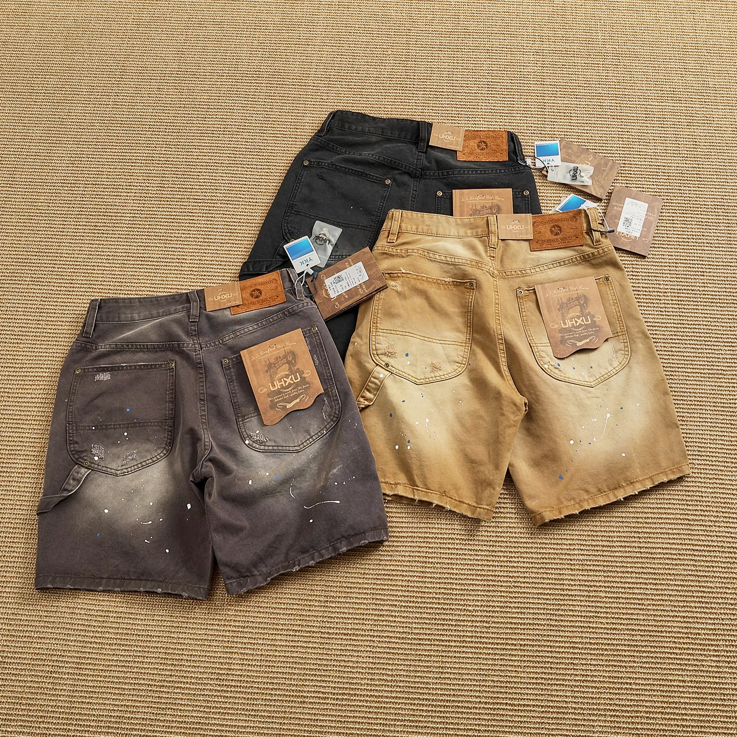 Summer new American retro denim shorts men's pure cotton distressed cargo shorts five-quarter pants
Summer new American retro denim shorts men's pure cotton distressed cargo shorts five-quarter pants
