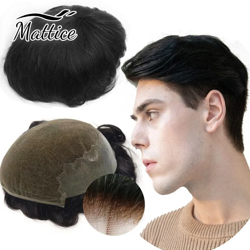 Toupee for Men Real Human Hair Replacement System French Lace Front Mens Toupee Bleached Knots Man Wigs Real Human Hair Unit Q6
Toupee for Men Real Human Hair Replacement System French Lace Front Mens Toupee Bleached Knots Man Wigs Real Human Hair Unit Q6