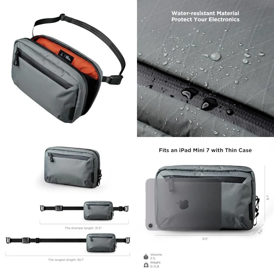 Elements Tech Case - Travel Organizer Pouch for Electronics, Cables, EDC with Weatherproof Fabrics, YKK Zippers Slate VX21
Elements Tech Case - Travel Organizer Pouch for Electronics, Cables, EDC with Weatherproof Fabrics, YKK Zippers Slate VX21