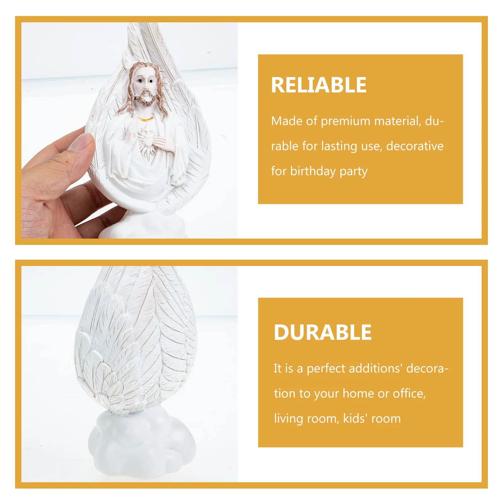 Resin Jesus Adornment Sacred Image Design for Home Decor Church Decoration Living Room Office Religious Craft Gift
Resin Jesus Adornment Sacred Image Design for Home Decor Church Decoration Living Room Office Religious Craft Gift