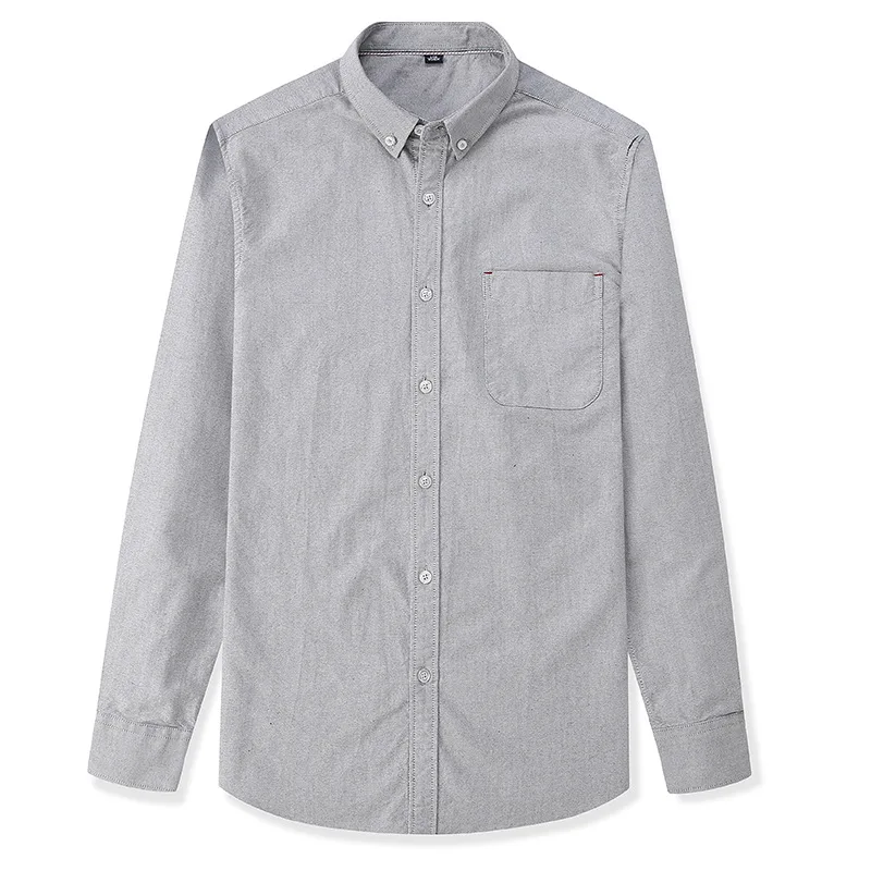 Men's Oxford Dress Shirt Long Sleeve Button Down Gray Blue Cotton Men Casual Social Shirts Spring Autumn Male Tops Brand Clothin
Men's Oxford Dress Shirt Long Sleeve Button Down Gray Blue Cotton Men Casual Social Shirts Spring Autumn Male Tops Brand Clothin