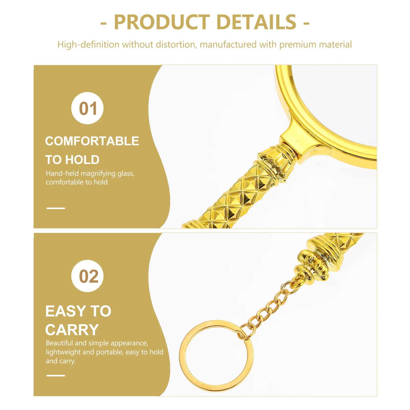 Handheld Magnifier High Definition Distortion Free Reading Aid for Elderly Portable Home Magnifiers Home Reading Magnifiers
Handheld Magnifier High Definition Distortion Free Reading Aid for Elderly Portable Home Magnifiers Home Reading Magnifiers