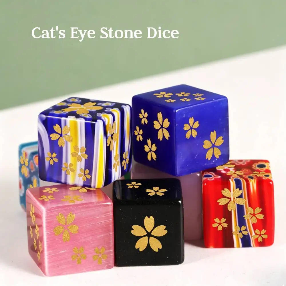 Synthetic cat's eye stone gem dice cherry blossom Natural Crystal game dice for Dungeons and Dragons DND roleplaying Dice
Synthetic cat's eye stone gem dice cherry blossom Natural Crystal game dice for Dungeons and Dragons DND roleplaying Dice