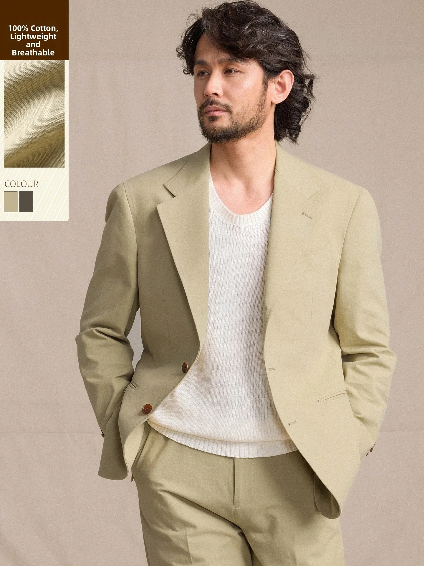 Cultum Italian Style Pure Cotton Casual Men's Suit Jacket Spring Summer Comfortable Skin-friendly Flat Collar Versatile Outer...
Cultum Italian Style Pure Cotton Casual Men's Suit Jacket Spring Summer Comfortable Skin-friendly Flat Collar Versatile Outer...