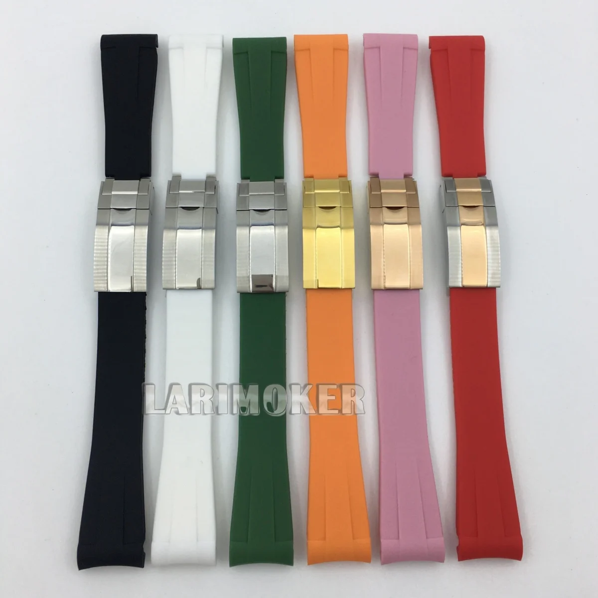 20mm curved rubber men's sports watch strap with stainless steel folding clasp suitable for a 40mm case
20mm curved rubber men's sports watch strap with stainless steel folding clasp suitable for a 40mm case