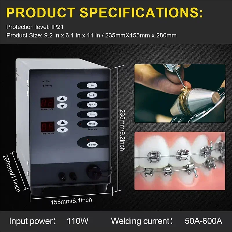 NEW Gold Silver Jewelry Spot Welding Machine Stainless Steel Titanium Welding Machine Argon Arc Customizable Spot Welder
NEW Gold Silver Jewelry Spot Welding Machine Stainless Steel Titanium Welding Machine Argon Arc Customizable Spot Welder