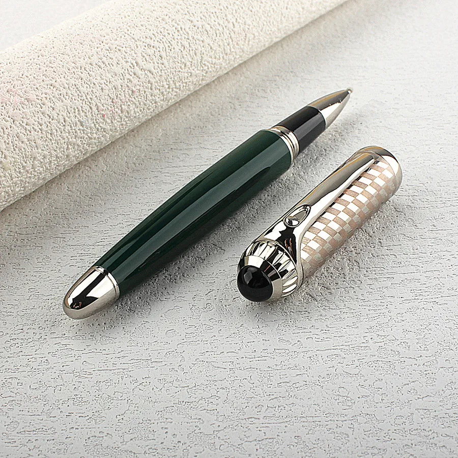 Luxury Metal Ballpoint Pen Silver and Green Classic Writing Pen Financial Bussiness Office Student Supplies School Stationery
Luxury Metal Ballpoint Pen Silver and Green Classic Writing Pen Financial Bussiness Office Student Supplies School Stationery