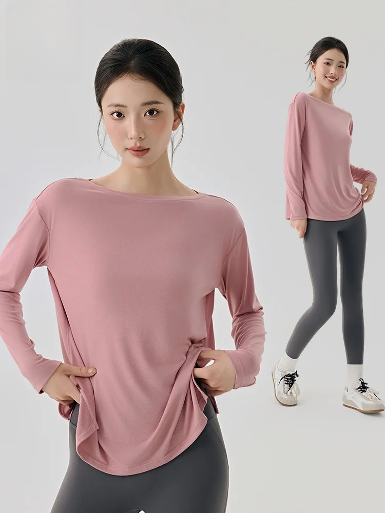 Casual Loose Long Sve Fitn Clothes Women's T-irt Slit Design Versatile Comfortable Breathable Soft round Ne Top
Casual Loose Long Sve Fitn Clothes Women's T-irt Slit Design Versatile Comfortable Breathable Soft round Ne Top