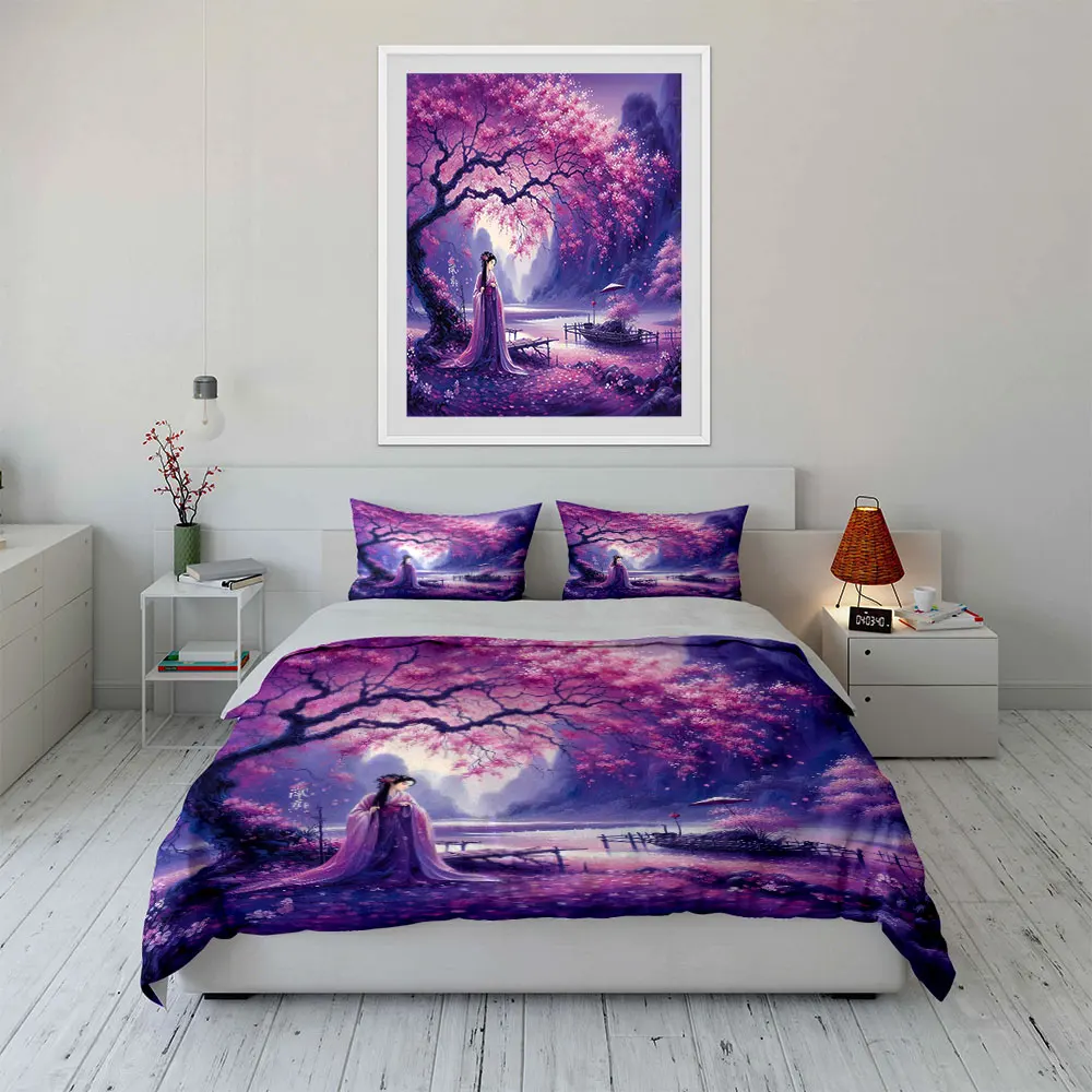 "Cherry Blossom Art Set Decor" Bedding Set with 1 Duvet Cover 2 Pillowcases Single Double King Queen, Gift
"Cherry Blossom Art Set Decor" Bedding Set with 1 Duvet Cover 2 Pillowcases Single Double King Queen, Gift