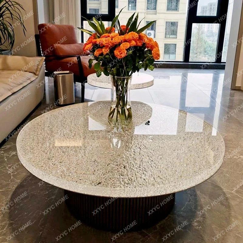 LCrystal minimalist sofa small apartment household living room acrylic water ripple round coffee table combination
LCrystal minimalist sofa small apartment household living room acrylic water ripple round coffee table combination