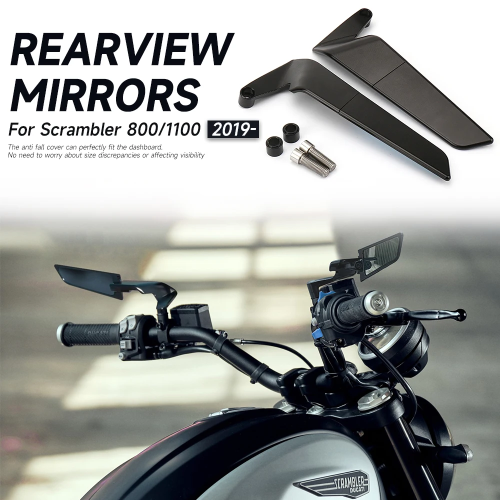 Motorcycle Rearview Mirrors For Ducati Scrambler 800 1100 2019- Black Side Mirror Street Car Modified Fixed Wing New Accessories
Motorcycle Rearview Mirrors For Ducati Scrambler 800 1100 2019- Black Side Mirror Street Car Modified Fixed Wing New Accessories