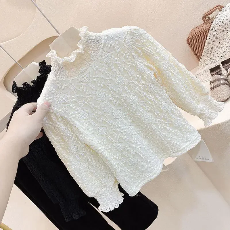 Children's Clothing 2023 New Winter Clothes Girls' Fashionable Lace High Neck Velvet Thickening Lace Bottoming Shirt
Children's Clothing 2023 New Winter Clothes Girls' Fashionable Lace High Neck Velvet Thickening Lace Bottoming Shirt