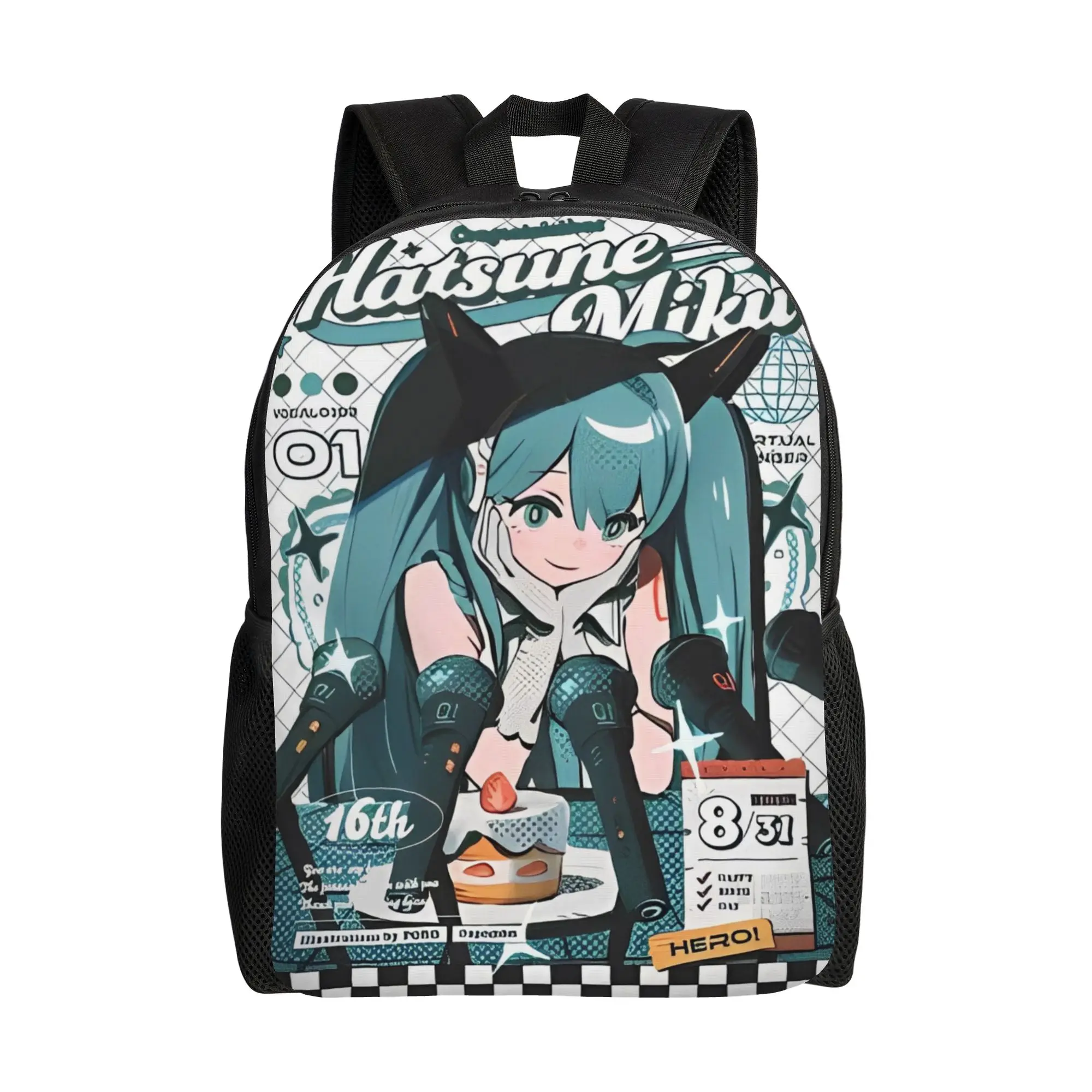 Hatsune Miku Teenage Backpack with Pocket High School Business Manga Daypack for Men Women Laptop Computer Shoulder Bag
Hatsune Miku Teenage Backpack with Pocket High School Business Manga Daypack for Men Women Laptop Computer Shoulder Bag