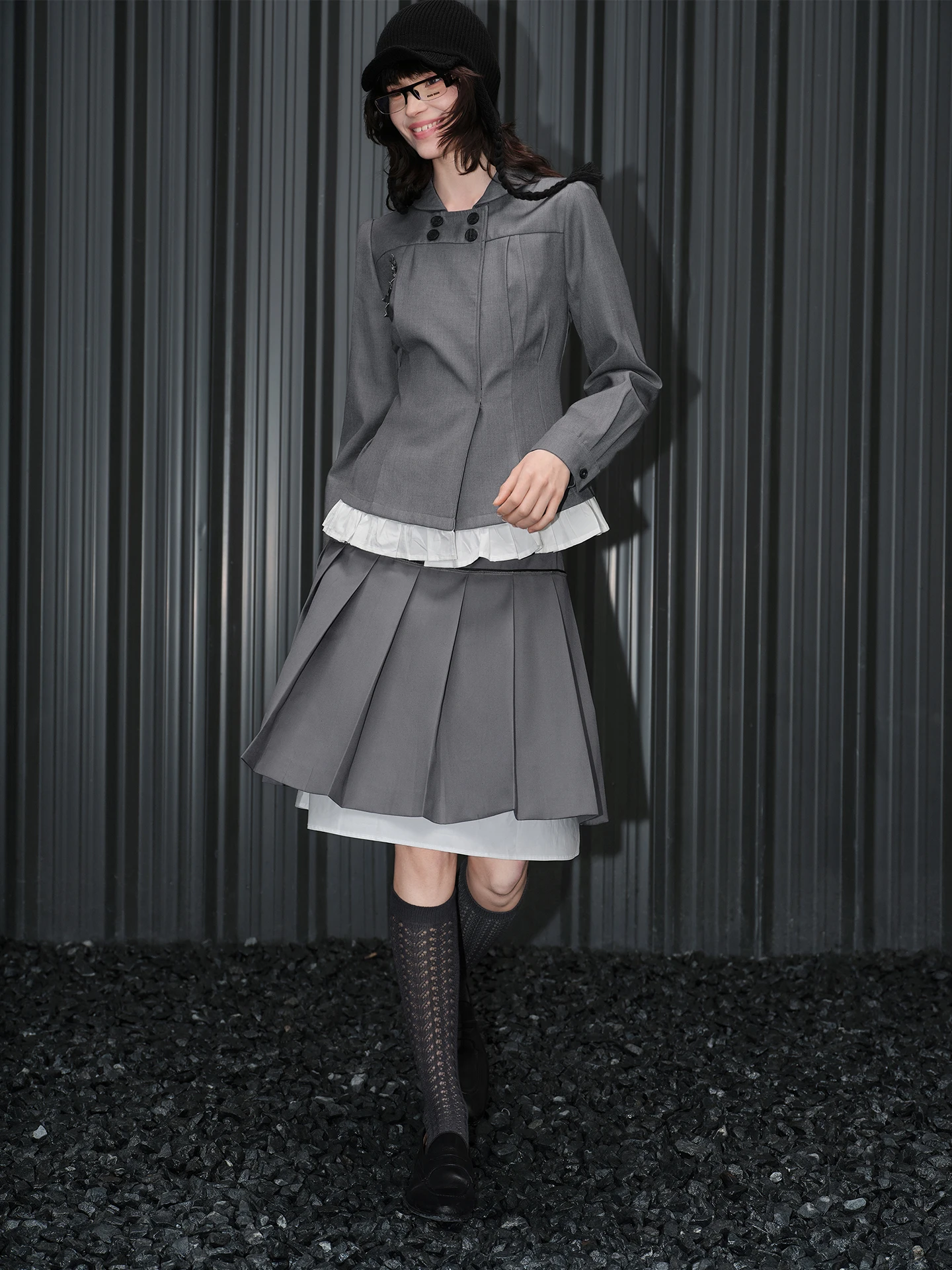 Retro Patchwork irt Jaet Women's Spring New Design Sensation Small Cro Lace Trim Street Sle Waist Cinched Long Sve
Retro Patchwork irt Jaet Women's Spring New Design Sensation Small Cro Lace Trim Street Sle Waist Cinched Long Sve