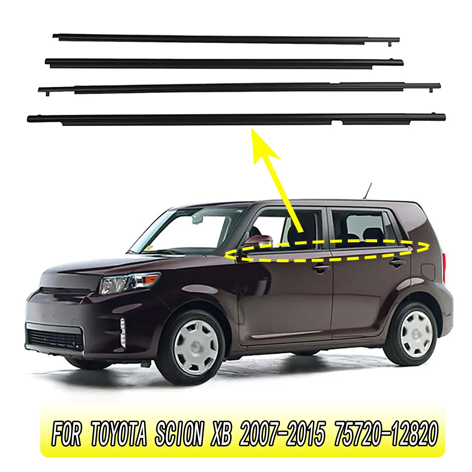 4 шт., водонепроницаемая уплотнительная лента для окна автомобиля, уплотнительная лента для Toyota SCION XB 2007-2015 75720-12820
4 шт., водонепроницаемая уплотнительная лента для окна автомобиля, уплотнительная лента для Toyota SCION XB 2007-2015 75720-12820
