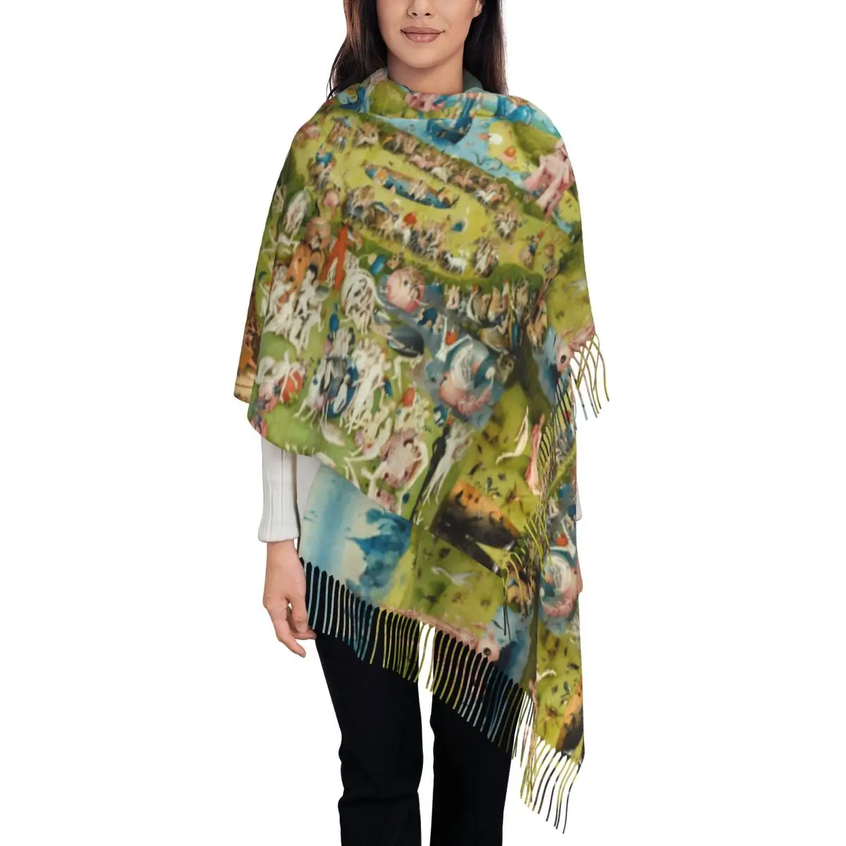 Custom Lady Long The Garden Of Earthly Delights Scarves Women Winter Fall Thick Warm Tassel Shawl Wraps Scarf
Custom Lady Long The Garden Of Earthly Delights Scarves Women Winter Fall Thick Warm Tassel Shawl Wraps Scarf