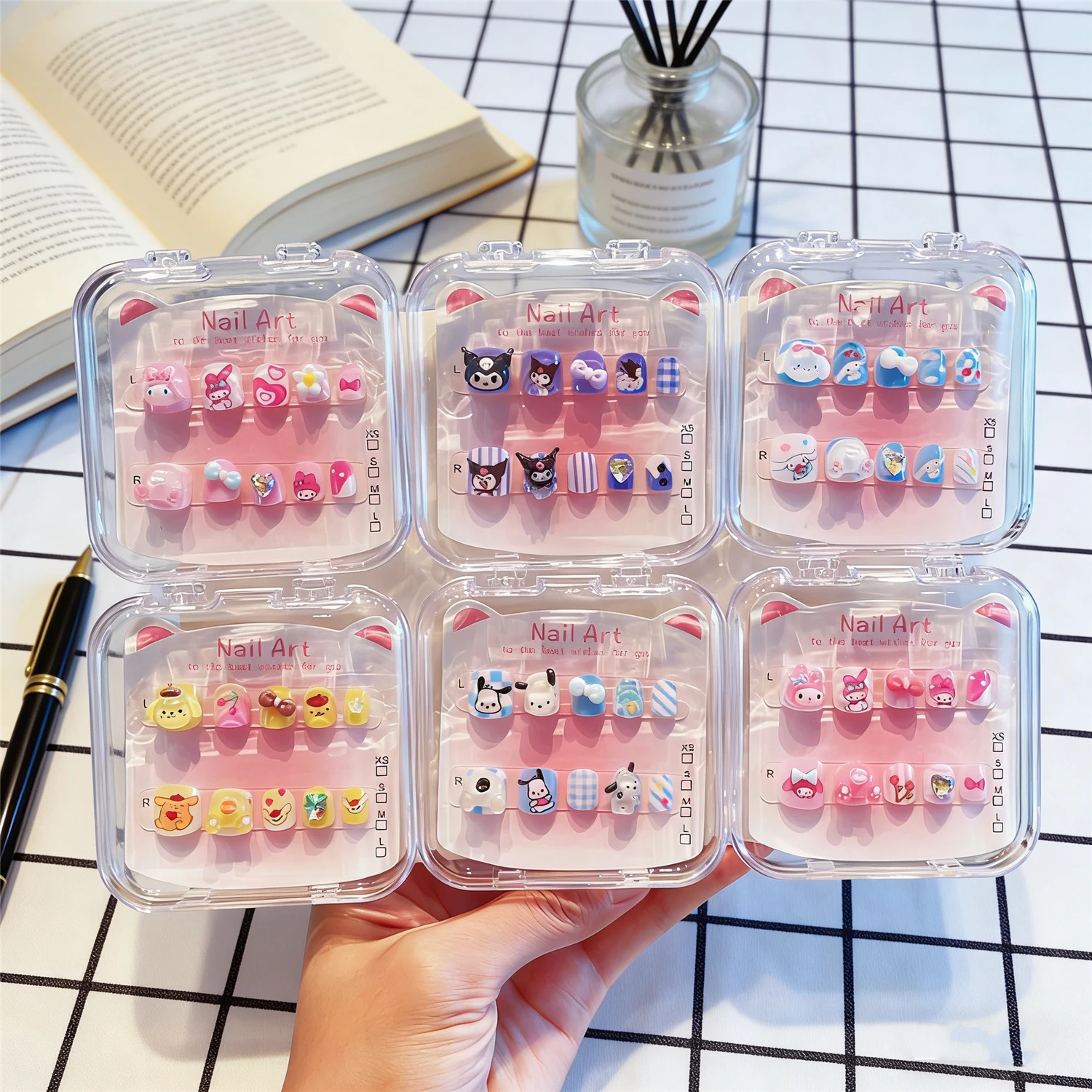 Sanrio Kids Press On Nails&Stickers(Hello Kitty/Kuromi/My Melody)-3D Cute Cartoon Manicure Rhinestones Fake Nails,Gift for Girls
Sanrio Kids Press On Nails&Stickers(Hello Kitty/Kuromi/My Melody)-3D Cute Cartoon Manicure Rhinestones Fake Nails,Gift for Girls