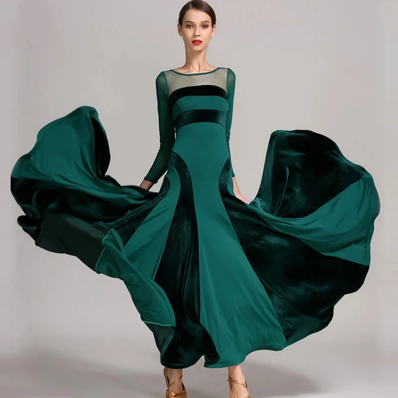 Velvet Long Sleeved Modern Dance Dress S9047 Ballroom Dance Practice Uniform Modern Dance Stage Performance for Women
Velvet Long Sleeved Modern Dance Dress S9047 Ballroom Dance Practice Uniform Modern Dance Stage Performance for Women