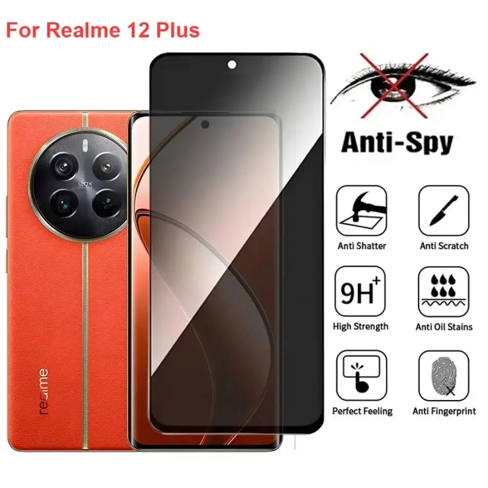 Oppo Realme 12 Plus RMX3867 Anti Spy Privacy Tempered Glass Screen Protector Compatible For Realme12+ Phone Film
Oppo Realme 12 Plus RMX3867 Anti Spy Privacy Tempered Glass Screen Protector Compatible For Realme12+ Phone Film