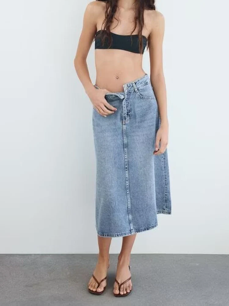 High-grade a-line skirt temperament 2024 summer new style tall and thin skirt high waist elastic denim skirt for women
High-grade a-line skirt temperament 2024 summer new style tall and thin skirt high waist elastic denim skirt for women