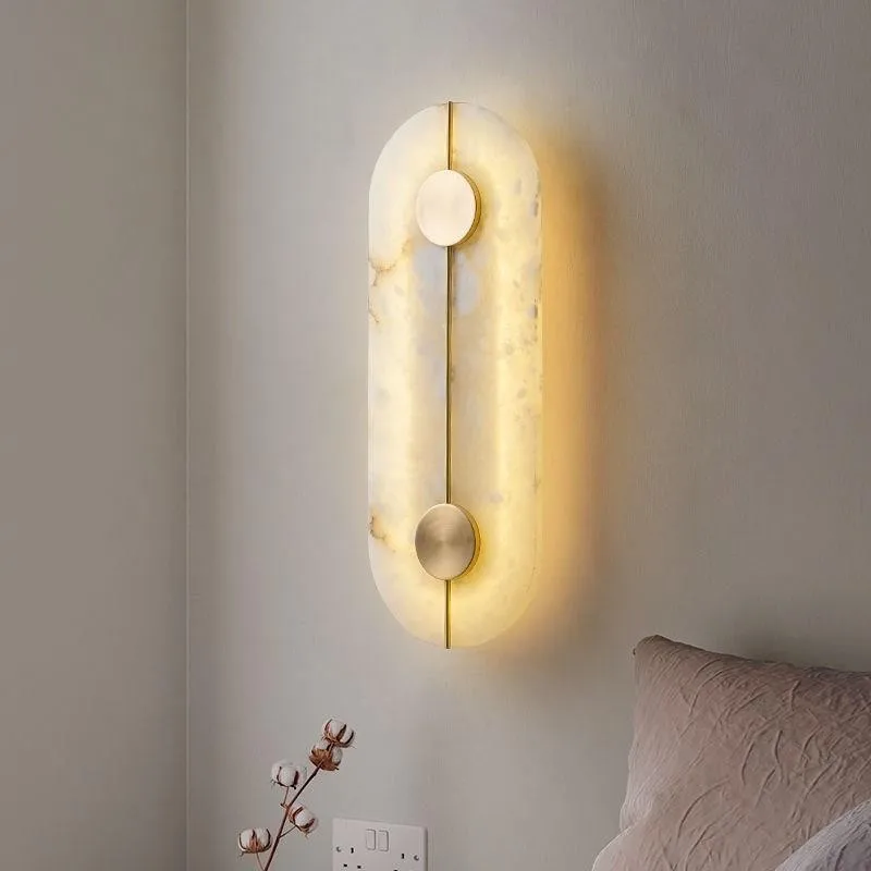Luxury Brass Natural Alabaster Wall Light Creative Indoor Decor Sconce for Living Room Bedroom Bedside Aisle
Luxury Brass Natural Alabaster Wall Light Creative Indoor Decor Sconce for Living Room Bedroom Bedside Aisle