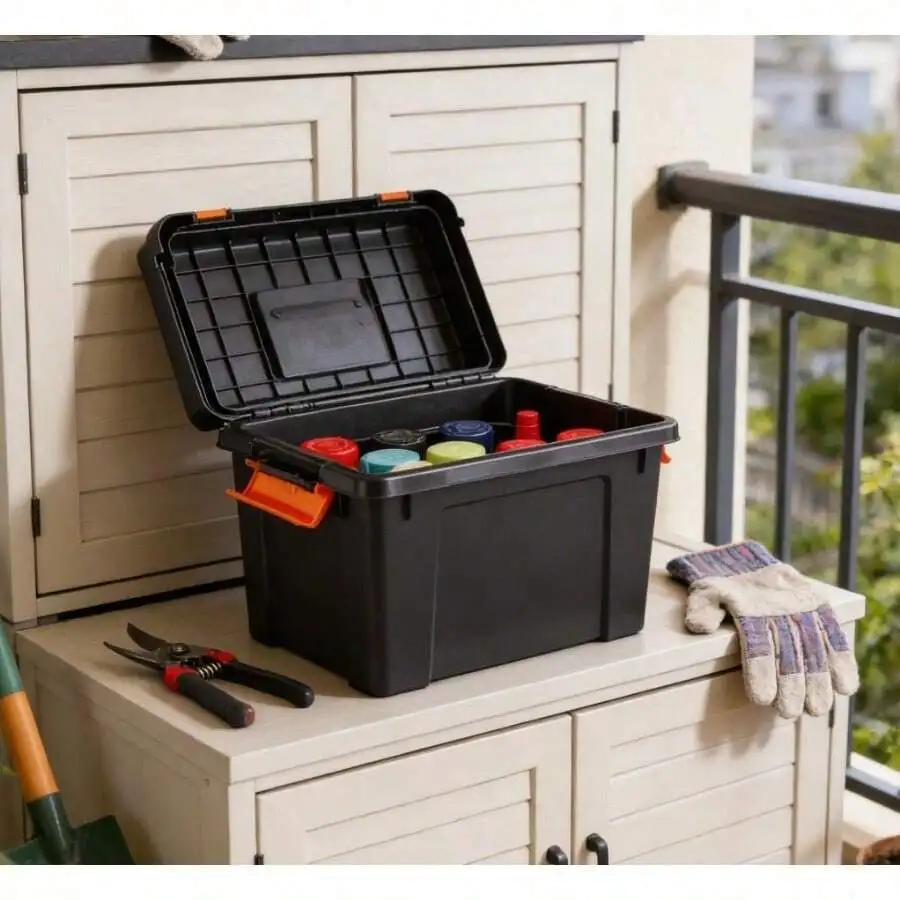 5 Gallon Heavy Duty Black Plastic Storage Box, Durable Stackable Container for Home Garage Warehouse Organization
5 Gallon Heavy Duty Black Plastic Storage Box, Durable Stackable Container for Home Garage Warehouse Organization