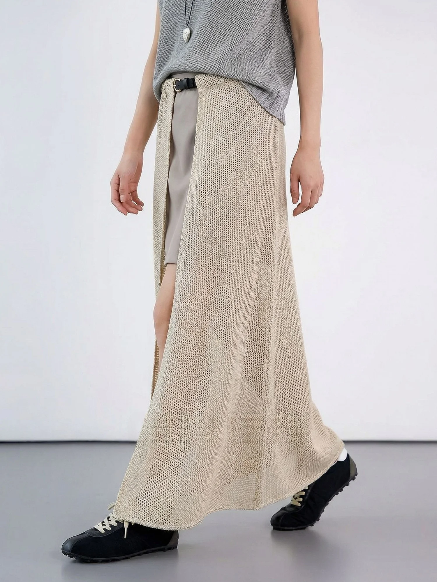 High Waist Loose Fit Fashionable Design Half Body Skirt for Women Summer New Style Retro Wealthy Style Long Skirt
High Waist Loose Fit Fashionable Design Half Body Skirt for Women Summer New Style Retro Wealthy Style Long Skirt