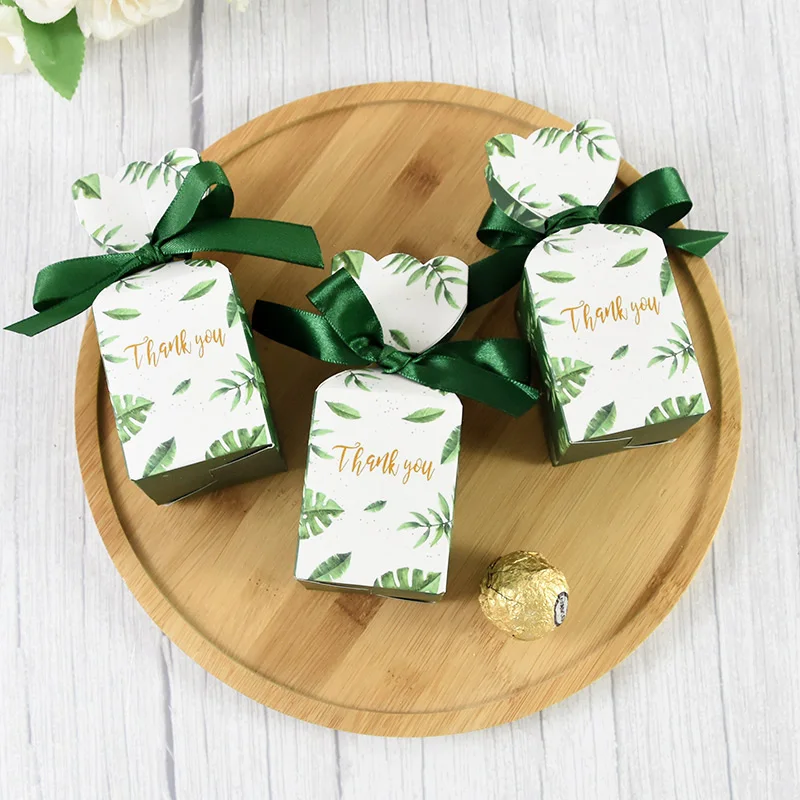 10pcs Thank You Candy Box Green Leaf Ribbon Wedding Biscuit Favor Gift Packaging Box Engagement Birthday Party Decoration
10pcs Thank You Candy Box Green Leaf Ribbon Wedding Biscuit Favor Gift Packaging Box Engagement Birthday Party Decoration