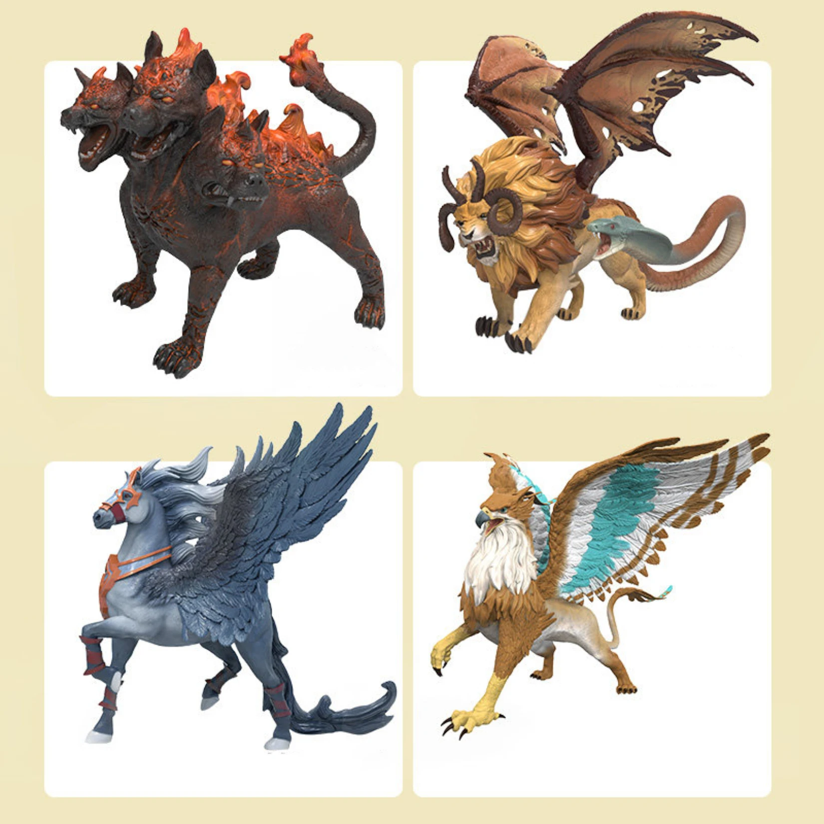 RECUR Greek Mythology Simulation Cerberus Chimera Griffin Pegasus Model Collectible Action Figure Decoration Gift Props
RECUR Greek Mythology Simulation Cerberus Chimera Griffin Pegasus Model Collectible Action Figure Decoration Gift Props
