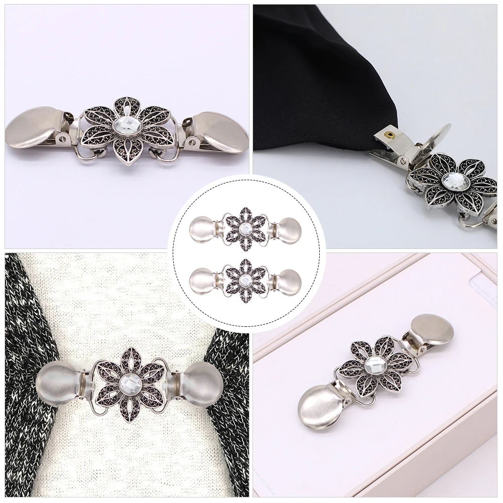 2 pcs Sweater Brooches Zinc Alloy Crystal Flower Design Scarf Fasteners Women Clothes Clips Shirt Hat Shawl Clamps
2 pcs Sweater Brooches Zinc Alloy Crystal Flower Design Scarf Fasteners Women Clothes Clips Shirt Hat Shawl Clamps