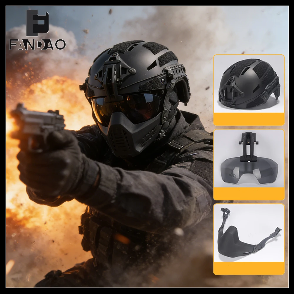 Tactical Helmet Set Airsoft Training Bump Helmet Kit with Paintball Goggles Half Folding Face Mask for Hunting Shooting Cosplay
Tactical Helmet Set Airsoft Training Bump Helmet Kit with Paintball Goggles Half Folding Face Mask for Hunting Shooting Cosplay
