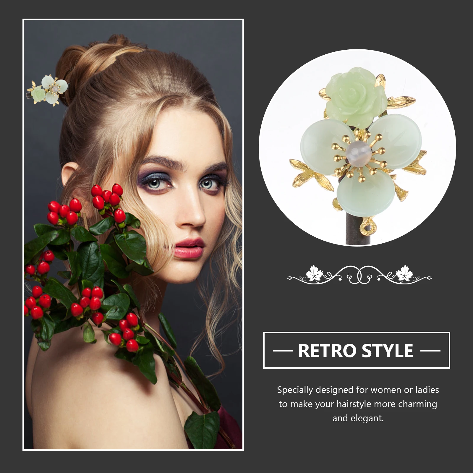 Temperament Classic Hairpin Miss Clips Vintage Sticks Bamboo Barrettes for Women Classical
Temperament Classic Hairpin Miss Clips Vintage Sticks Bamboo Barrettes for Women Classical