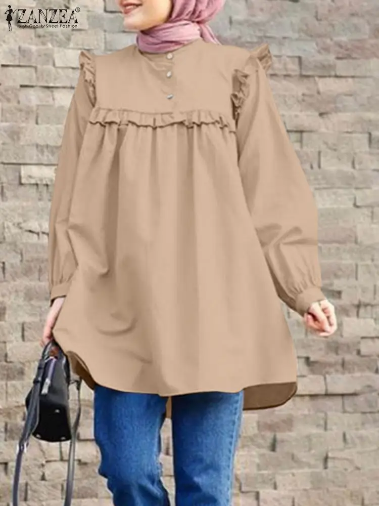 ZANZEA Turkey Blouse Muslim Fashion Women's Tops Long Sleeve Solid Abaya Causal Long Shirt Dubai Kaftan Islamic Blouses Oversize
ZANZEA Turkey Blouse Muslim Fashion Women's Tops Long Sleeve Solid Abaya Causal Long Shirt Dubai Kaftan Islamic Blouses Oversize