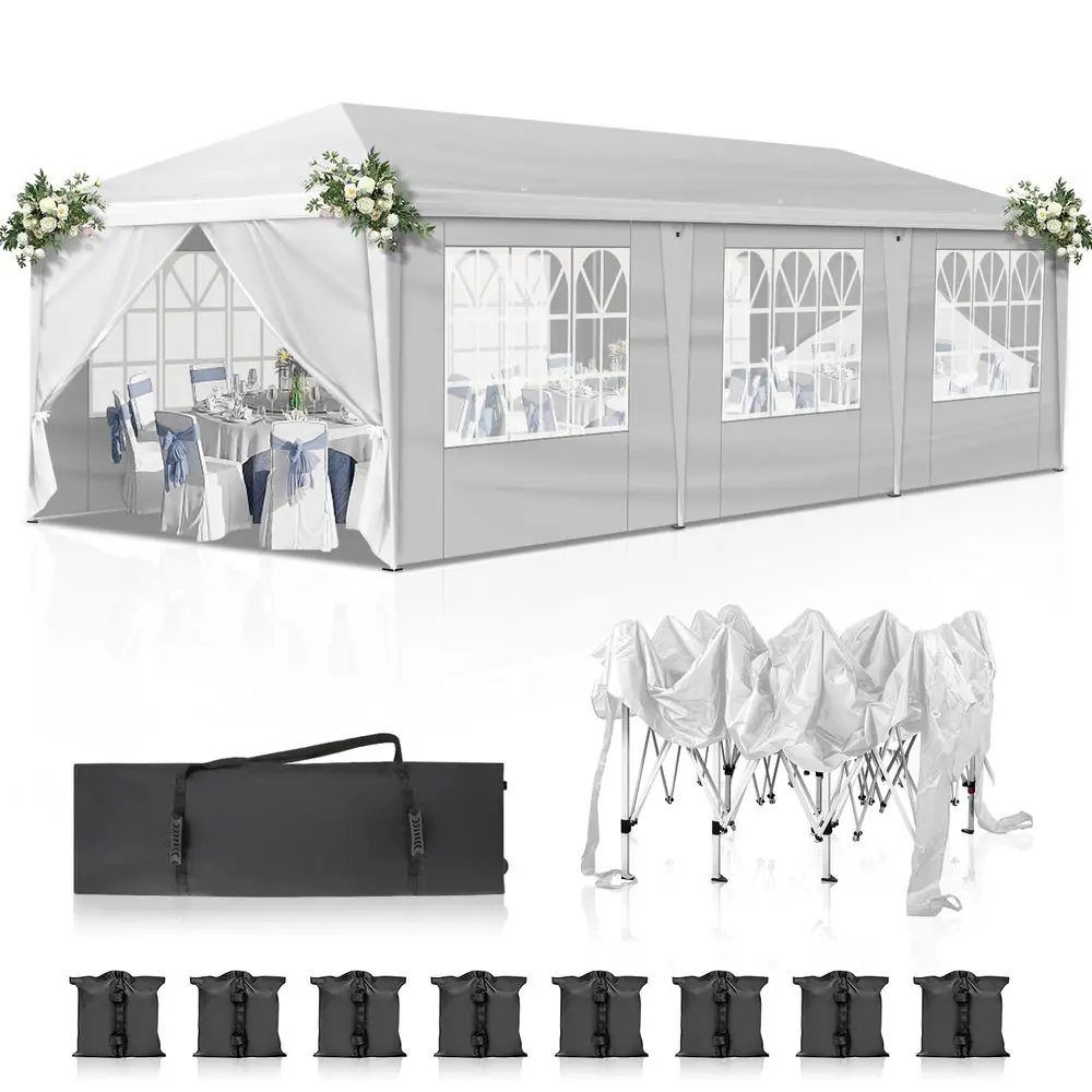 10x30 Pop Up Canopy Tent with Sidewalls, Outdoor Gazebo Canopy Tent, Patio Event Tents Outdoor Event Shelter for Parties White
10x30 Pop Up Canopy Tent with Sidewalls, Outdoor Gazebo Canopy Tent, Patio Event Tents Outdoor Event Shelter for Parties White