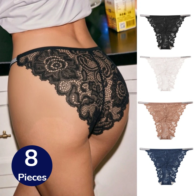 TrowBridge 8PCS Women's Panties Flowers Fashion Female Lace Bikini Hollow Out Sexy Lingerie Charming Briefs Underpants Hot Sale
TrowBridge 8PCS Women's Panties Flowers Fashion Female Lace Bikini Hollow Out Sexy Lingerie Charming Briefs Underpants Hot Sale