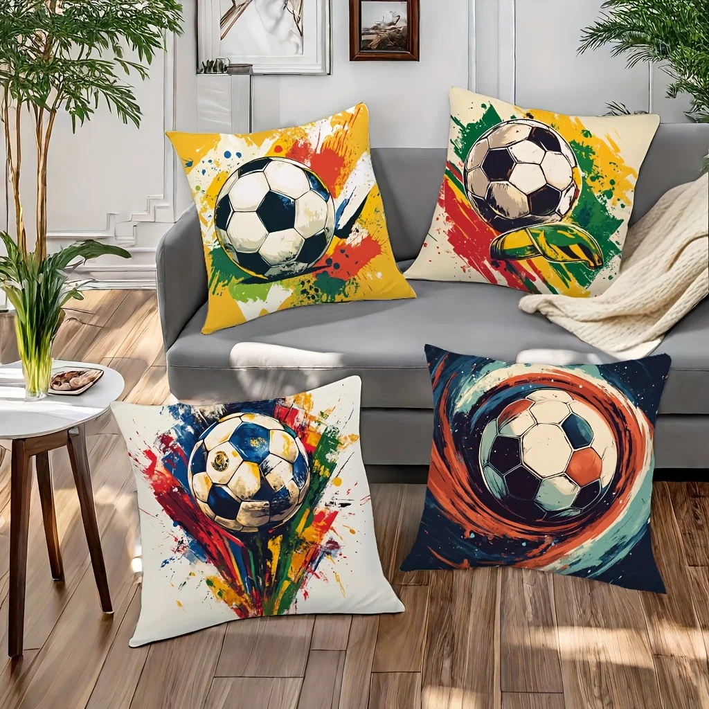 Vivid football theme double-sided Printed pillow cover Short plush Suitable living bedrooms sofas throw cushion cover
Vivid football theme double-sided Printed pillow cover Short plush Suitable living bedrooms sofas throw cushion cover