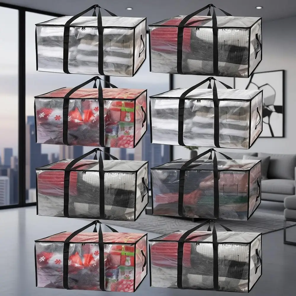 Durable Clear Storage Boxes with Lids, Large Backpack Moving Bags & Zippers - 8 Pack for College Dorms & Moving Supplies
Durable Clear Storage Boxes with Lids, Large Backpack Moving Bags & Zippers - 8 Pack for College Dorms & Moving Supplies