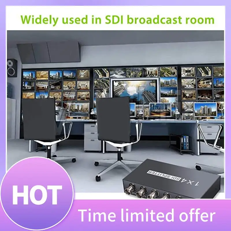 ABFN-Digital SDI Splitter 1X4 Multimedia Splitter SDI Extender Adapter With 1080P TV Video For Projectors, Monitor-US Plug Durab
ABFN-Digital SDI Splitter 1X4 Multimedia Splitter SDI Extender Adapter With 1080P TV Video For Projectors, Monitor-US Plug Durab