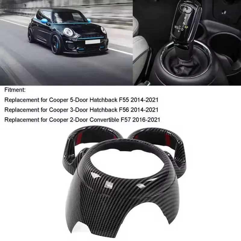 Carbon Fiber Style Car Console Gear Shift Cup Holder Cover Trim ABS Replacement for Mini Cooper Hatchback F55 F56 F57 2014-2021
Carbon Fiber Style Car Console Gear Shift Cup Holder Cover Trim ABS Replacement for Mini Cooper Hatchback F55 F56 F57 2014-2021