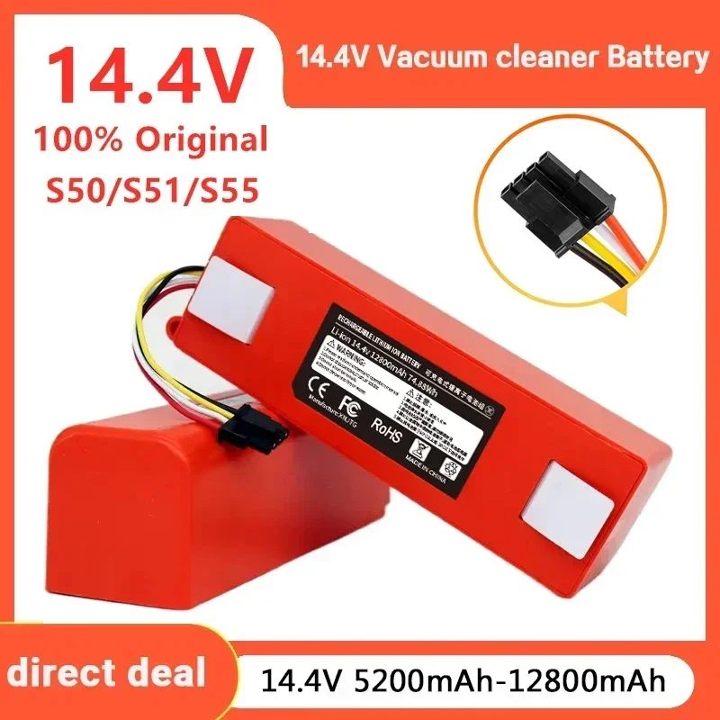 Original 14.4V Li-ion Battery Robotic Vacuum Cleaner Replacement Battery for Xiaomi Robot Roborock S50 S51 S55 Accessory Spare
Original 14.4V Li-ion Battery Robotic Vacuum Cleaner Replacement Battery for Xiaomi Robot Roborock S50 S51 S55 Accessory Spare
