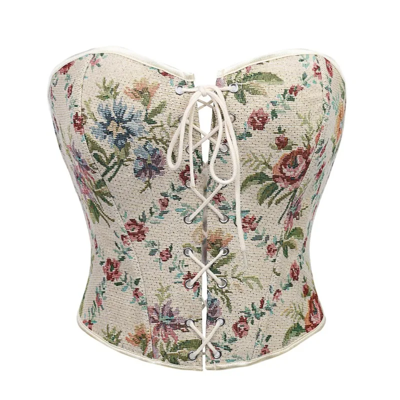 Sexy Floral Corset For Women Elegant Lace Up Corsets Top
Sexy Floral Corset For Women Elegant Lace Up Corsets Top