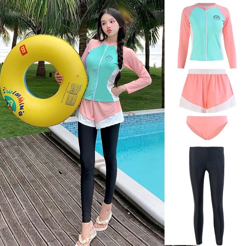 2025 Ins Trend Four-Piece Patchwork Swimsuit Split Design Ladies Slimming Bathing Suit Summer Outing All-in-One Swimwear Set
2025 Ins Trend Four-Piece Patchwork Swimsuit Split Design Ladies Slimming Bathing Suit Summer Outing All-in-One Swimwear Set