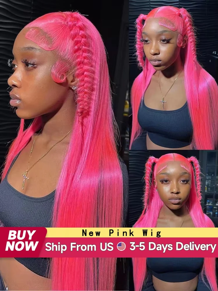 30 34 inch Pink Transparent Lace Front Wig Human Hair 13x6 Lace Frontal Wigs For Women Long Straight Colored Human Hair Wigs
30 34 inch Pink Transparent Lace Front Wig Human Hair 13x6 Lace Frontal Wigs For Women Long Straight Colored Human Hair Wigs