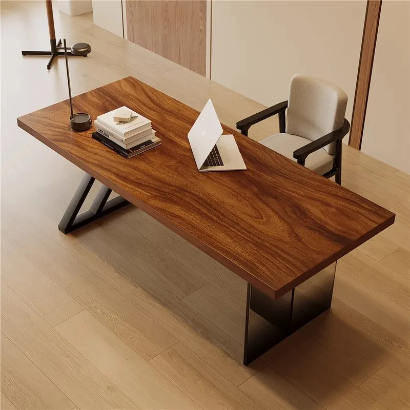 Living room solid wood desk household computer desk acrylic walnut large board table simple long desk workbench
Living room solid wood desk household computer desk acrylic walnut large board table simple long desk workbench
