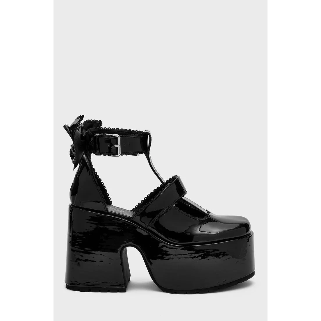 Punk Style Patent Leather Round Toe Platform Women Marry Jane Shoes Wedges High Heels Buckle Strap Design Large Size Pumps Shoes
Punk Style Patent Leather Round Toe Platform Women Marry Jane Shoes Wedges High Heels Buckle Strap Design Large Size Pumps Shoes